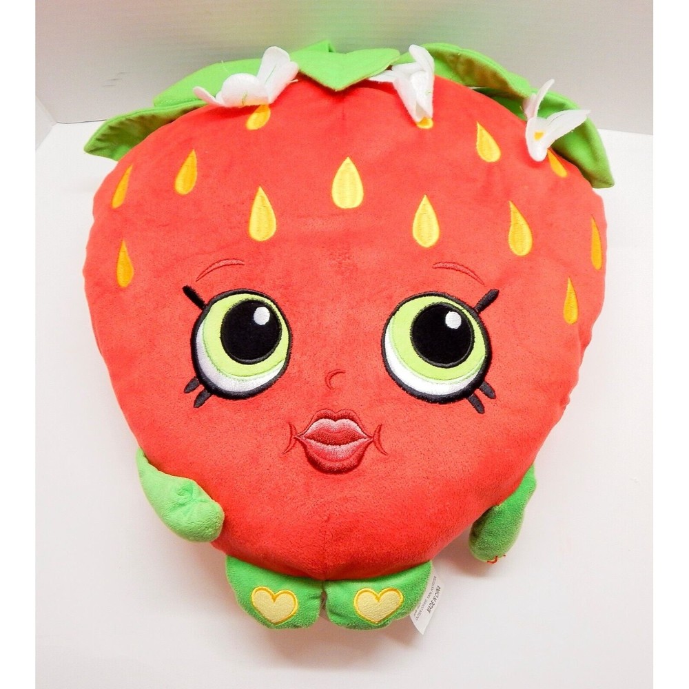 Shopkins Strawberry Kiss Large Jumbo Pillow 16 Inch Plush Stuffed Fruit Moose